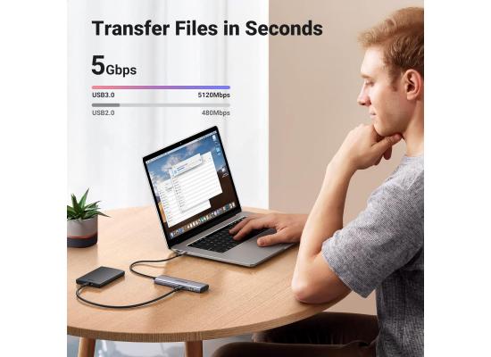 UGREEN 4 Ports USB C with 2 USB C & 2 USB 3.0, Aluminium USB C Hub